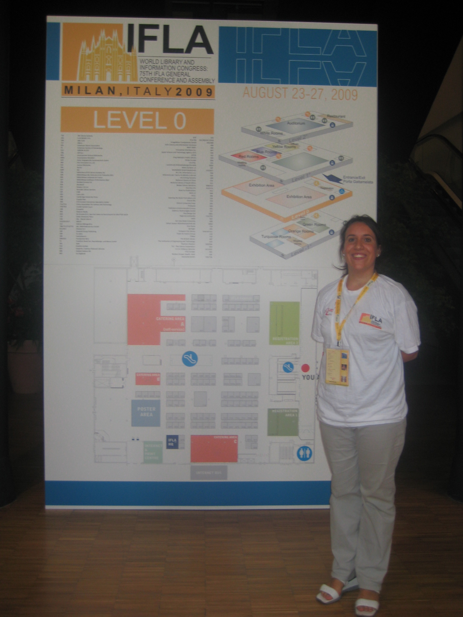 Voluntaria en el Congreso de Milán
