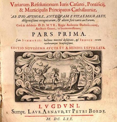 Una obra sobre el Derecho en Cataluña en el siglo XVI (Folio Complutense)