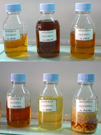 Glycerin from various vegetable oils: corn, pomace, coconut, sojasol, high oleic sunflower and palm.