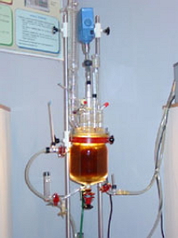 Laboratory reactor for the production of biodiesel.