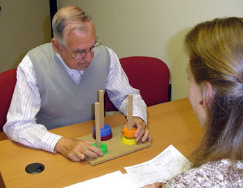 Participante durante la evaluación.