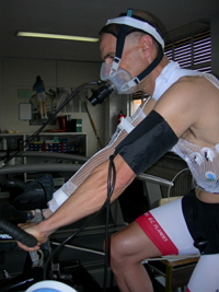 Patient performing stress test.