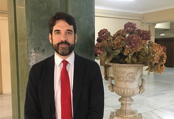 Pablo de la Cueva en la facultad de Medicina de la UCM. / UCM.