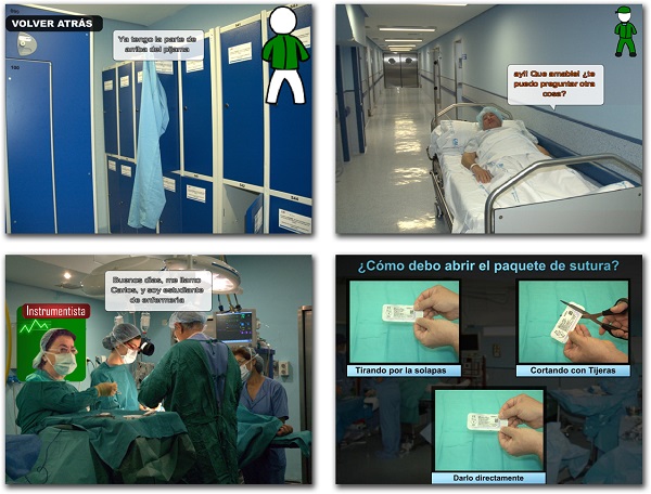 Imágenes del videojuego Toma de contacto con el bloque quirúrgico. / Manel Giner.