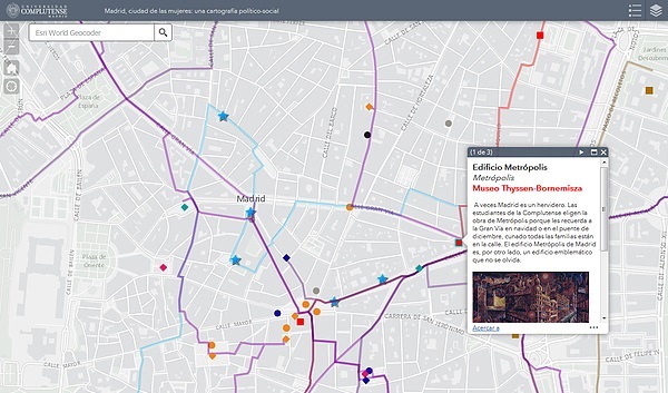  Mapa de Madrid elaborado a partir de la investigación de este grupo. / UCM. 