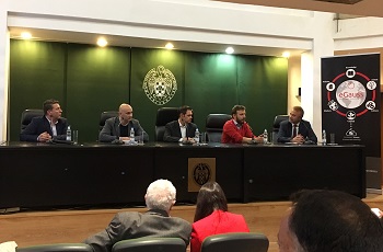 De izq. a dcha. Ángel Urquiza, Diego Sáez, Alberto de la Torre,  Tommaso Canonici y Javier Pérez Trujillo. / UCM