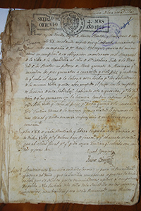 Registro de incendio en Serradilla, Cáceres, en 1825. / Archivo Histórico Provincial de Cáceres.