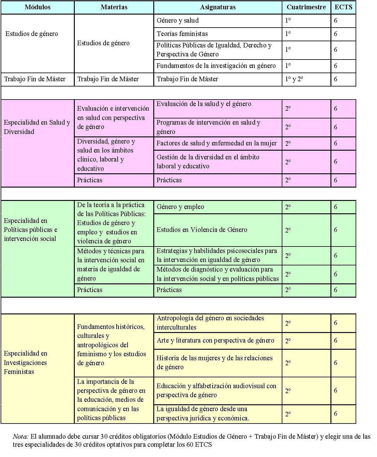 Estructura del Plan de Estudios