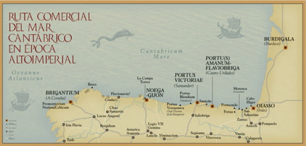El Cantábrico fue ruta comercial desde el siglo I. / Fernández Ochoa y Morillo.