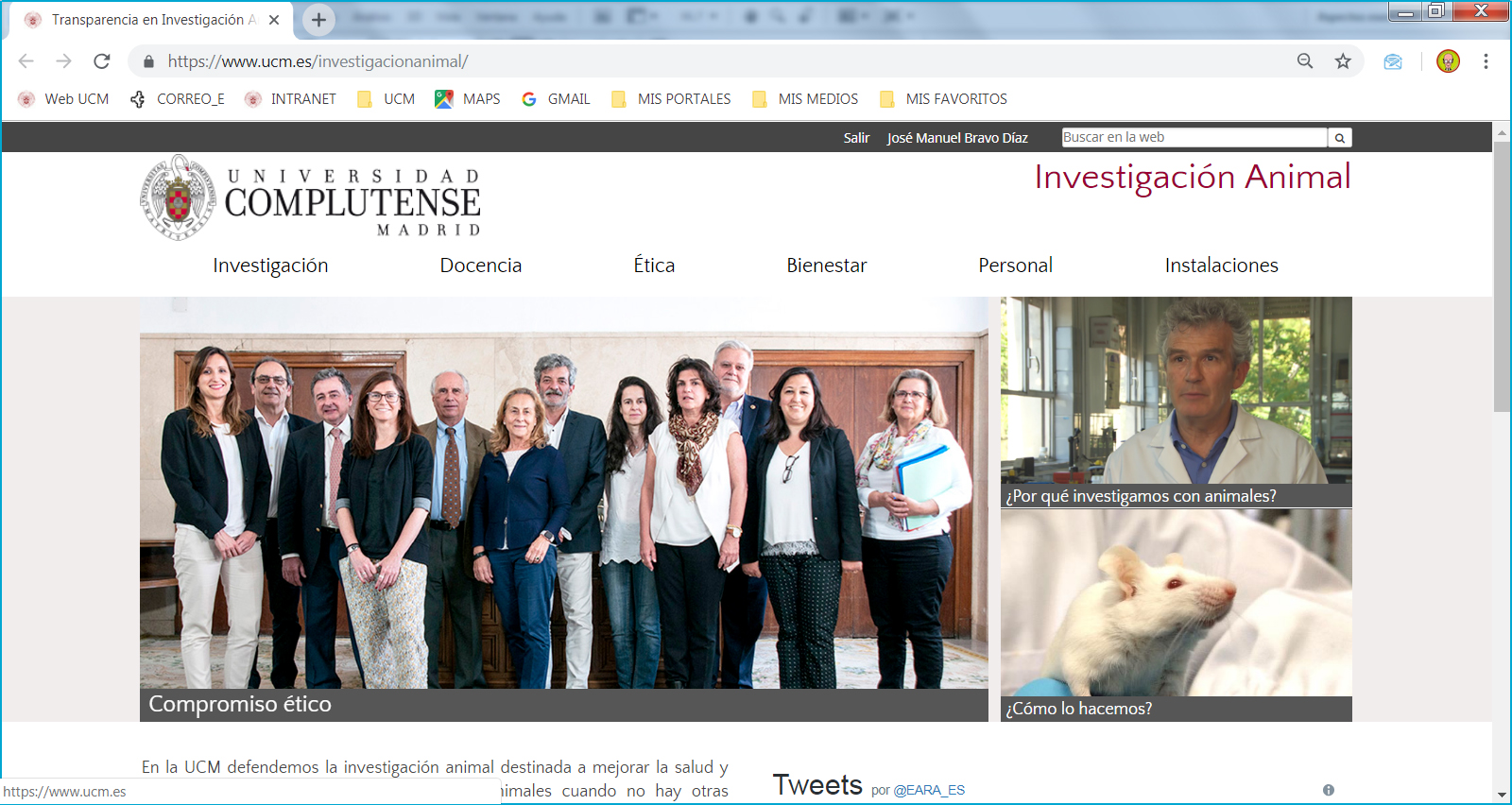 Web de Transparencia en Investigación Animal