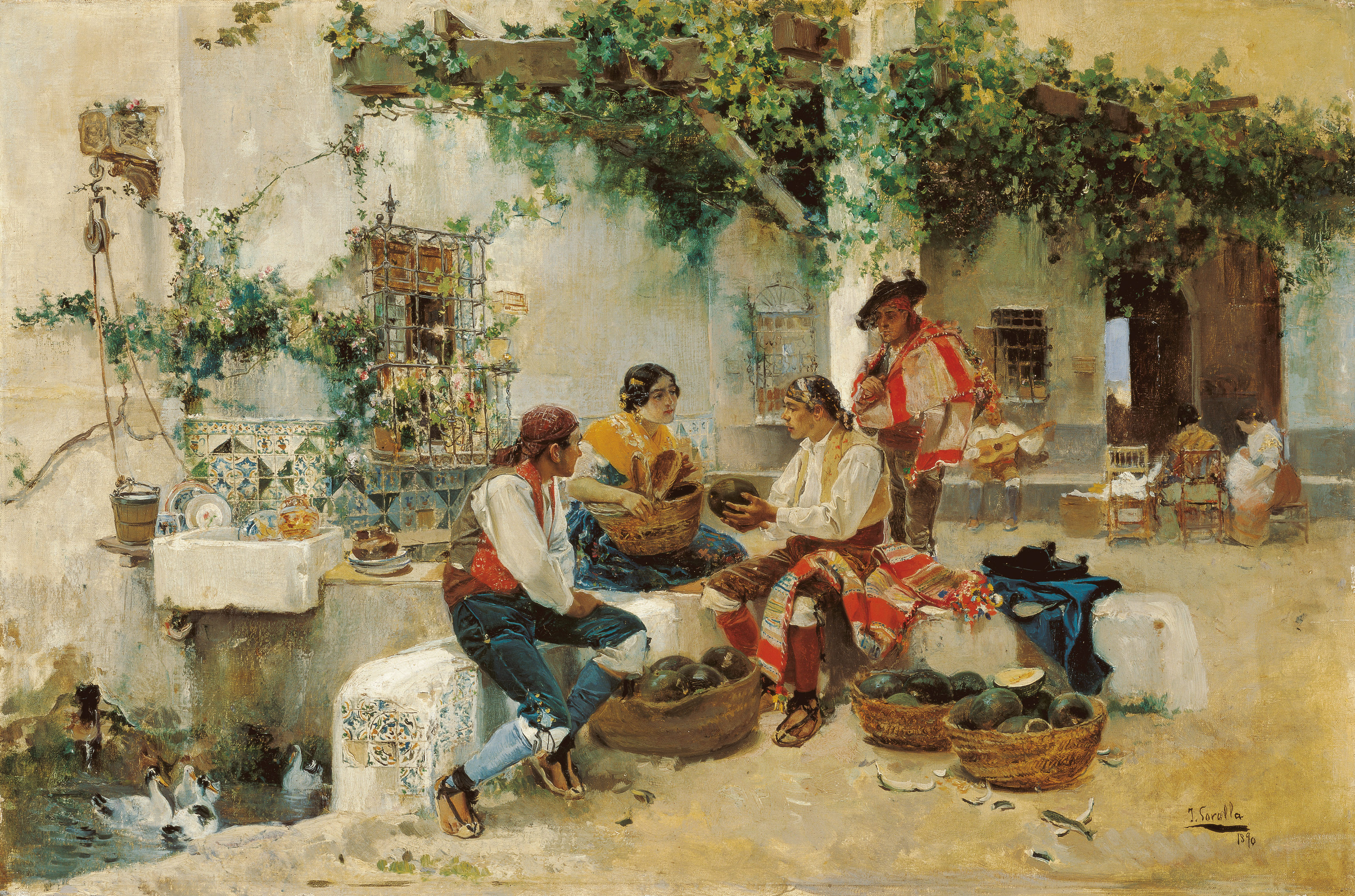  Joaquín Sorolla y Bastida - Vendiendo melones - 1890