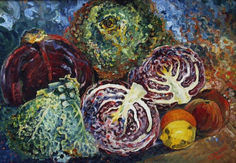  Chris Lanooy (1881 - 1948) Still life with cabbage, 1919