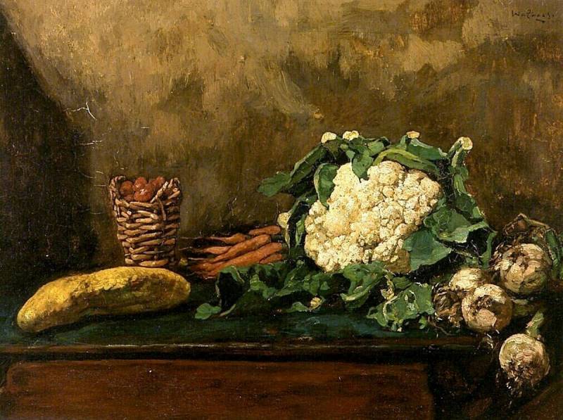 Willem de Zwart (1862-1931) Still life with cauliflower, c.1990