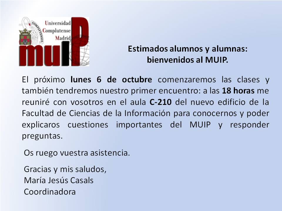 Primer encuentro MUIP 2014-15