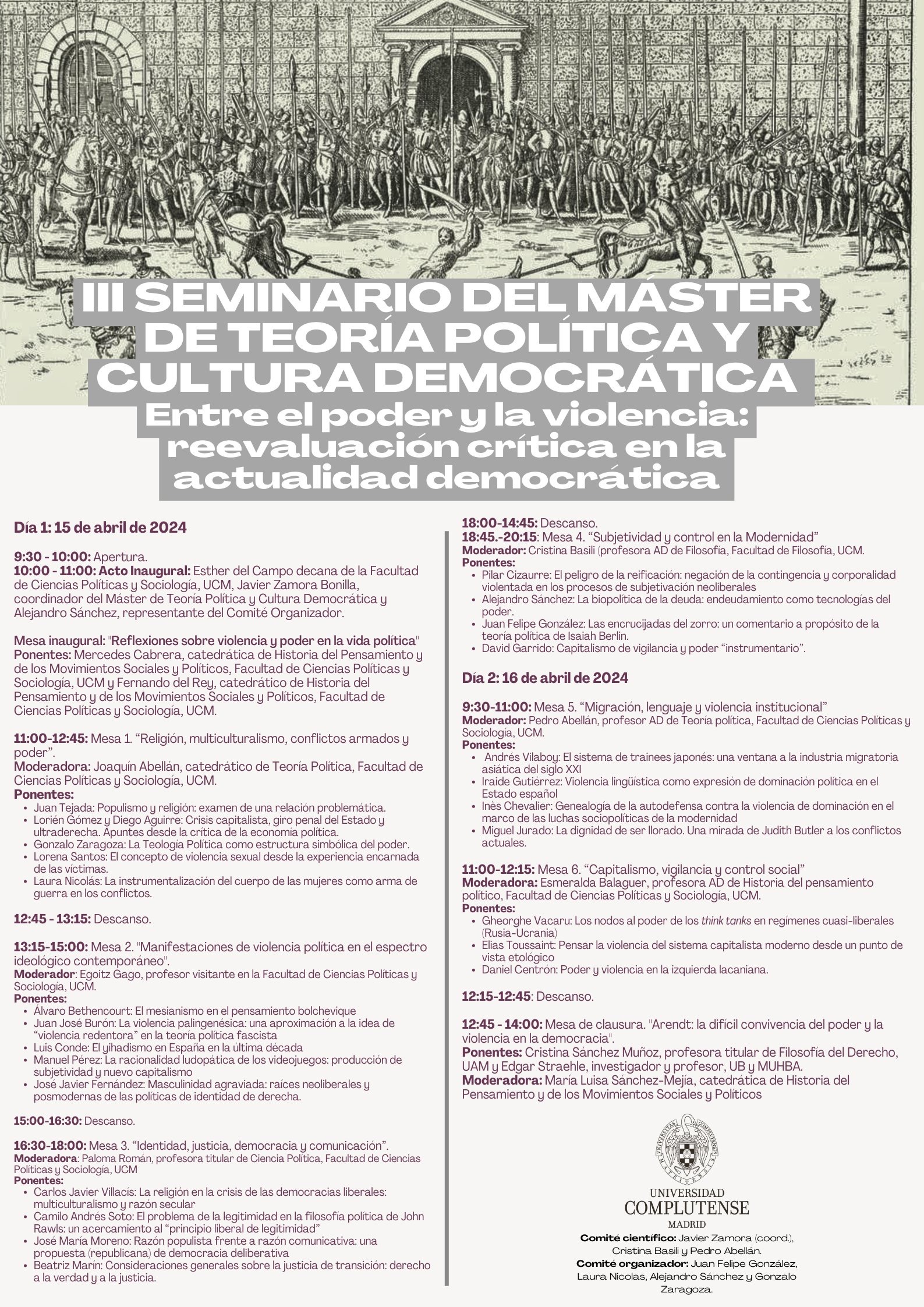III Seminario Máster Teoría Política y Cultura Democrática 