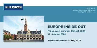 Summer School 'Europe Inside Out' at KU Leuven, Belgium, 17-28 June 2024.