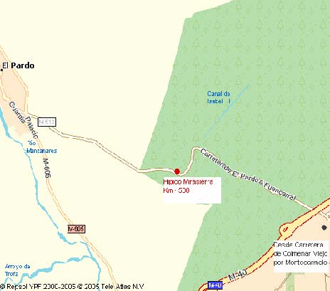 mapa localización terapias ecuestres madrileñas