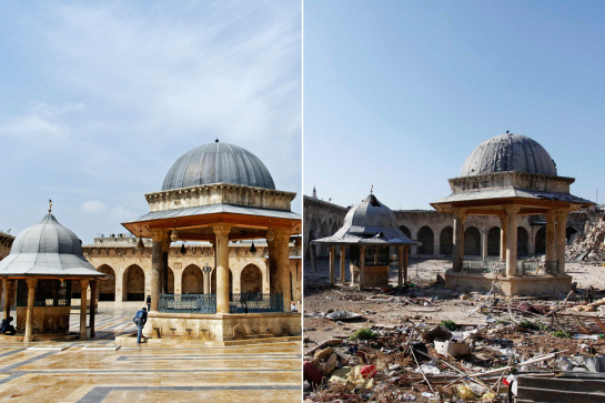 destrucción mezquita alepo