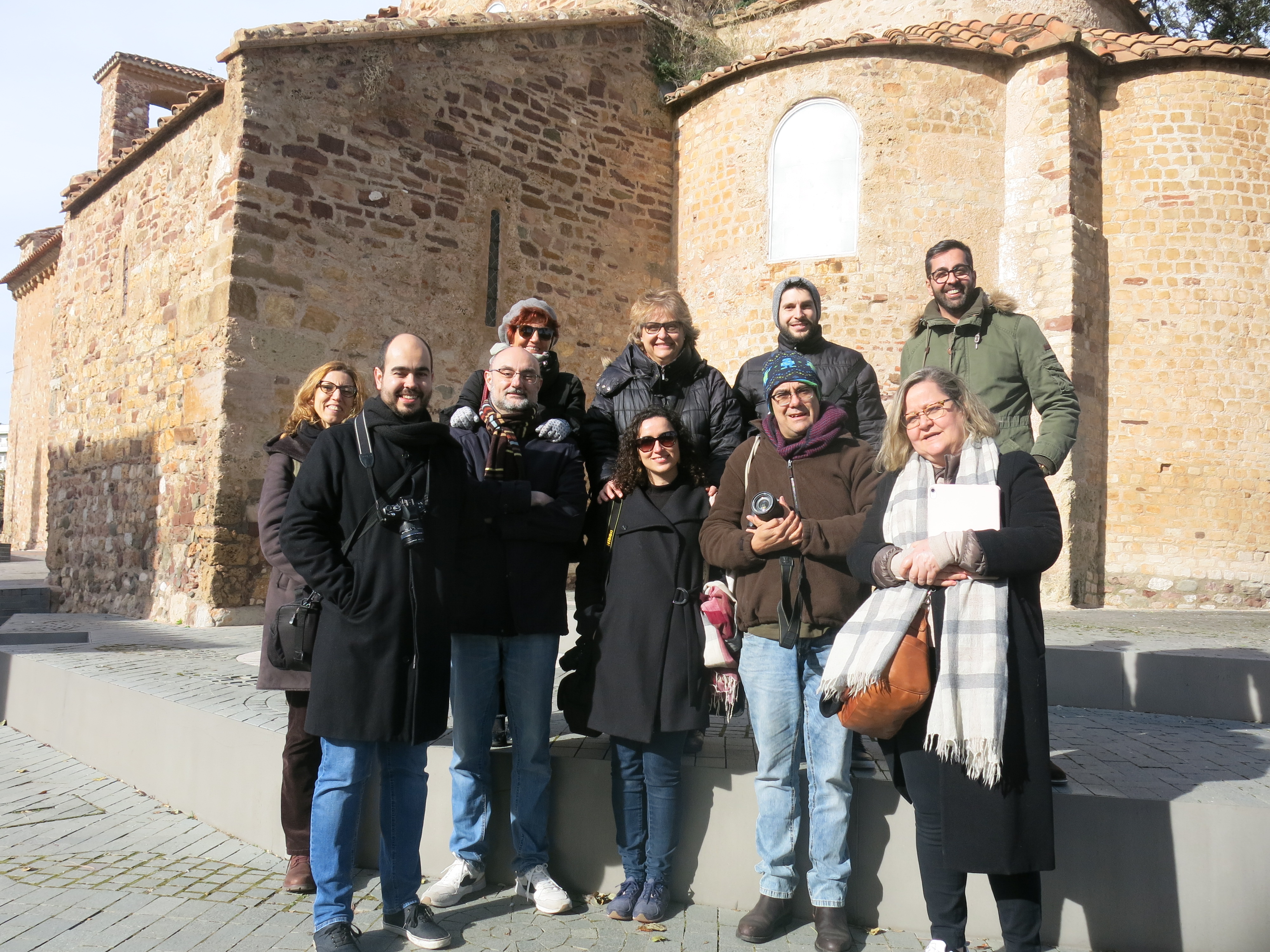 En Tarrasa con sus amigos y compañeros historiadores del arte