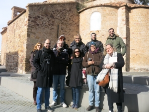 En Tarrasa con sus amigos y compañeros historiadores del arte