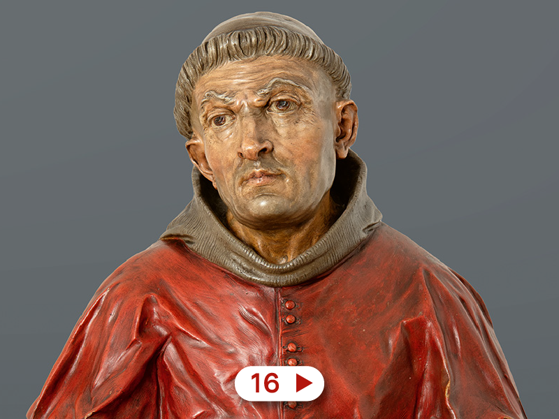 Imagen obra 16, enlace a audio guía Busto del Cardenal Cisneros