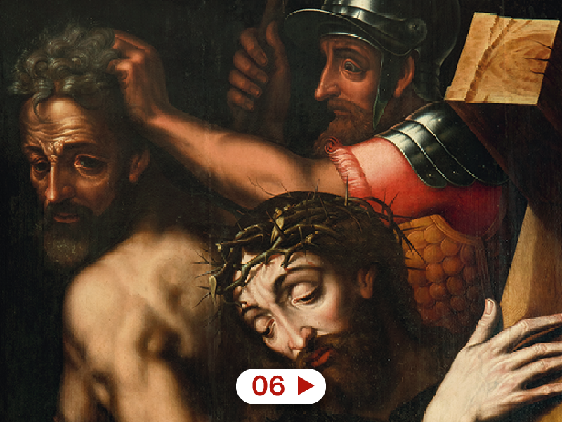 Imagen obra 6, enlace a audio guía Jesús con la cruz a cuestas