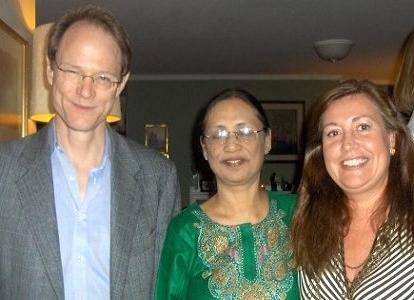 Haun Saussy (U. Chicago) Tutun Mukherjee (U. Hyderabad) and Asun López-Varela at Harvard Univ.