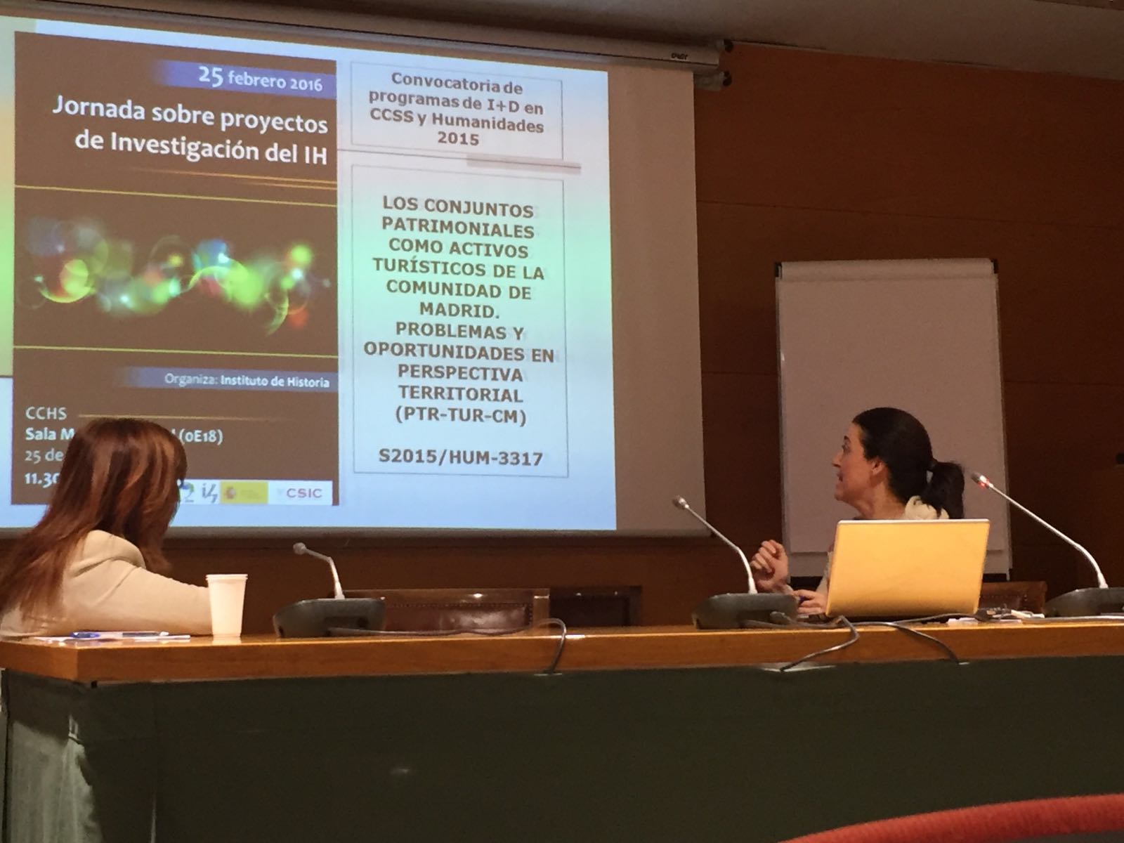 Presentación de María Ruiz del Árbol en la Jornada sobre Proyectos de Investigación del Instituto de Historia del CSIC (25 febrero 2016)