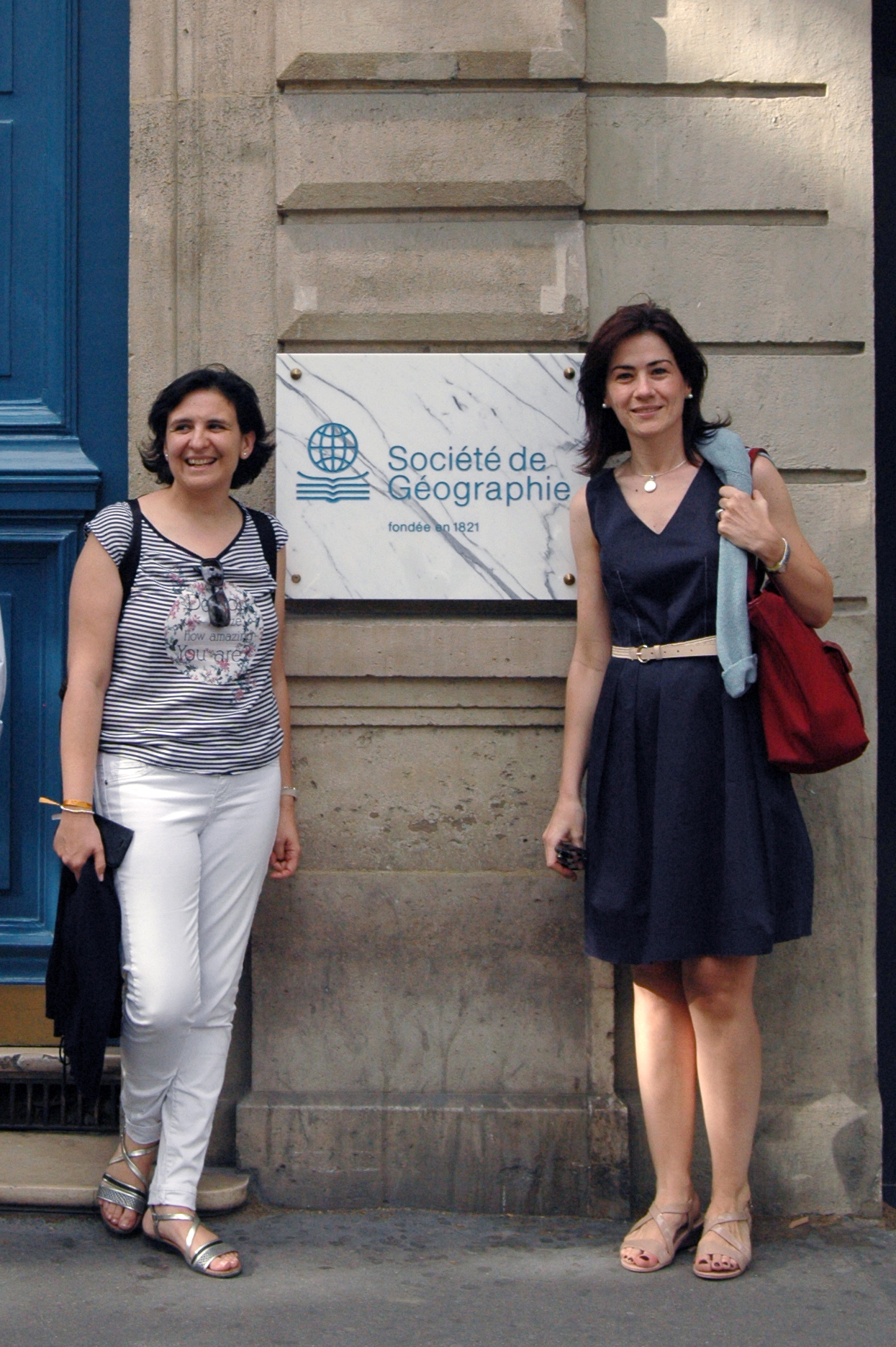Carmen Mínguez y María García, de UCM-TPyD, en las II Jornadas Hispano-Francesas de Geografía (París, 23-24 junio de 2017)