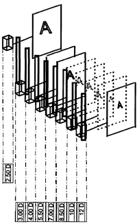 Optotypes with 8 powers