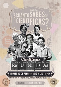 Cartel de Científicas Reunidas. / @delirioenlaweb. 