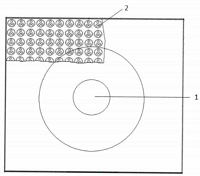 Cara del módulo con interruptor (1) y placa LED que activa/desactiva las señales