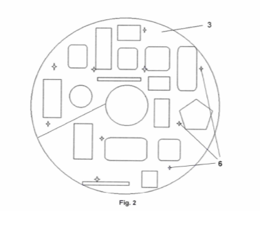 Disco intercambiable con un dibujo de paisaje