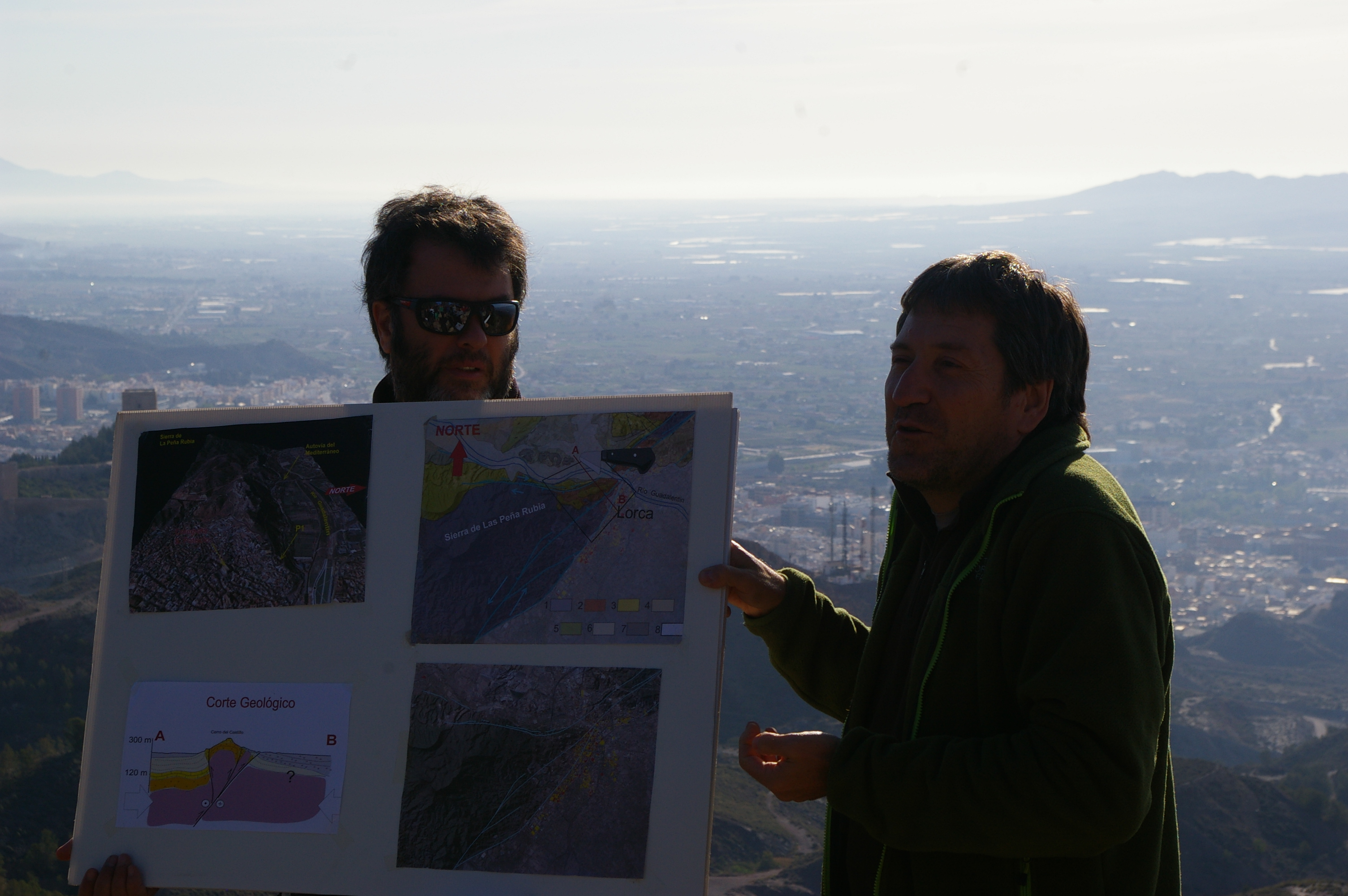 Explicando el control del paisaje ejercido por las fallas activas desde el mirador del Castillo de Lorca