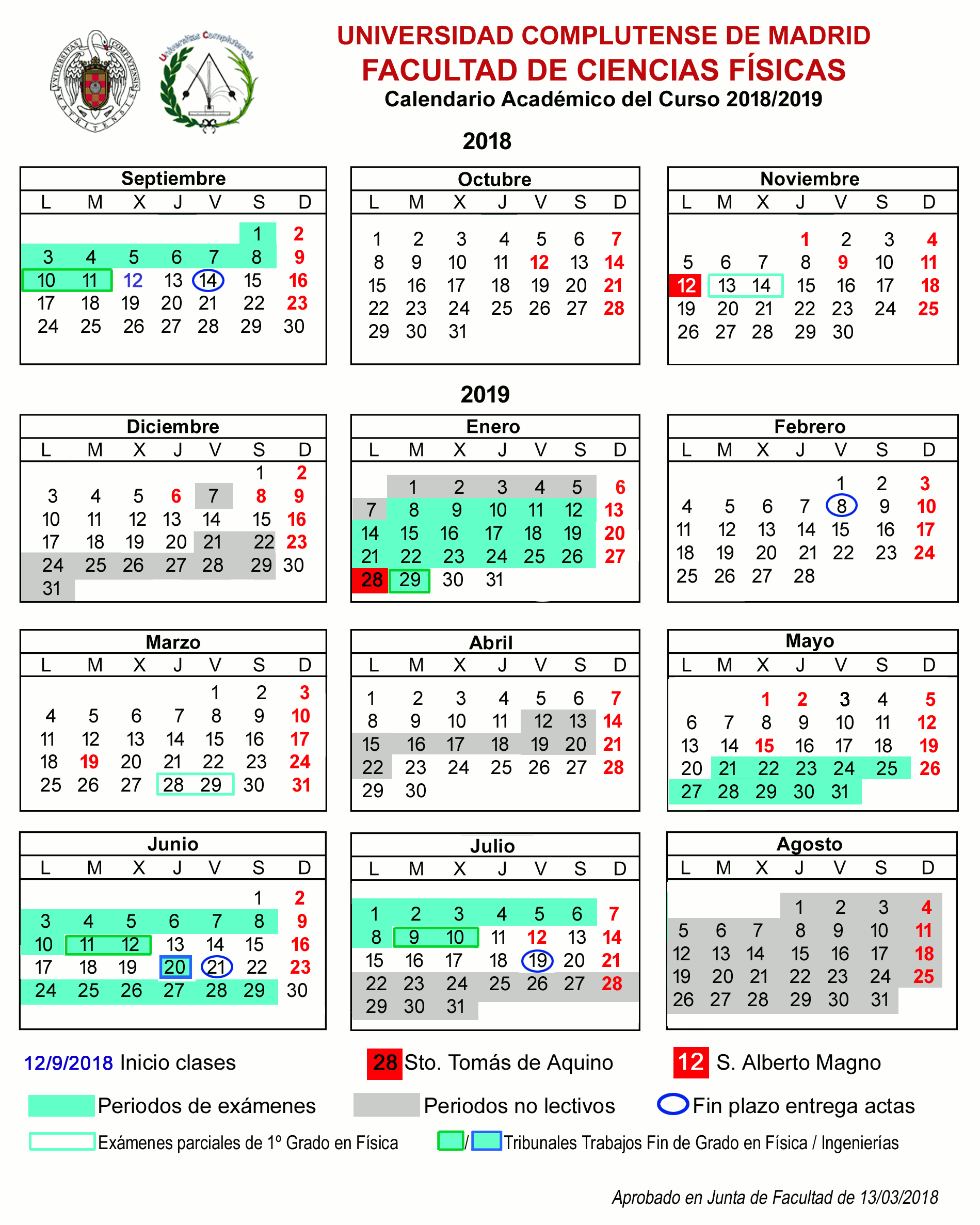 Calendario Academico Ucm Filologia
