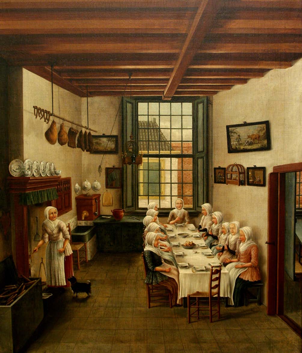 Cornelis de Jonker. Cocina en el asilo de ancianas en Gorinchem - 1758