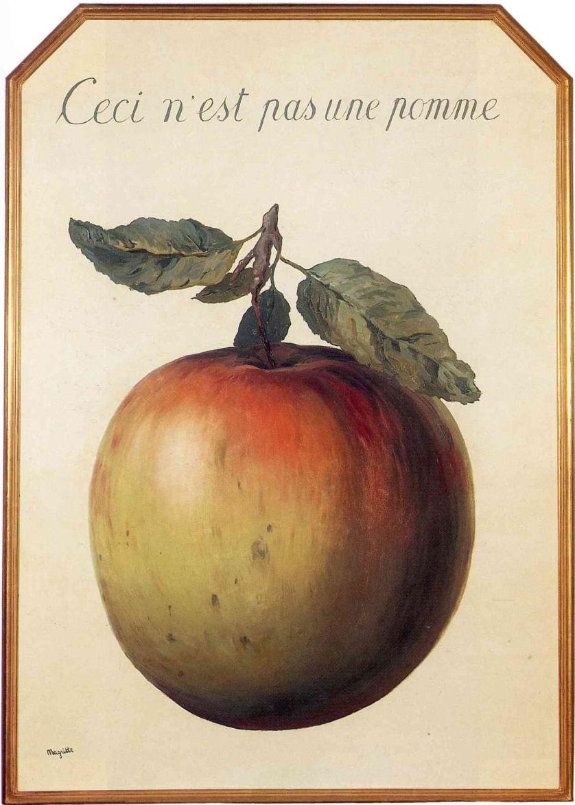 René Magritte. Esto no es una manzana - 1964