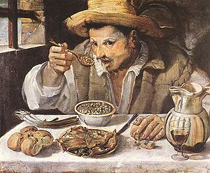 Annibale Carracci (1560-1609) - El comedor de habas (hacia 1580)