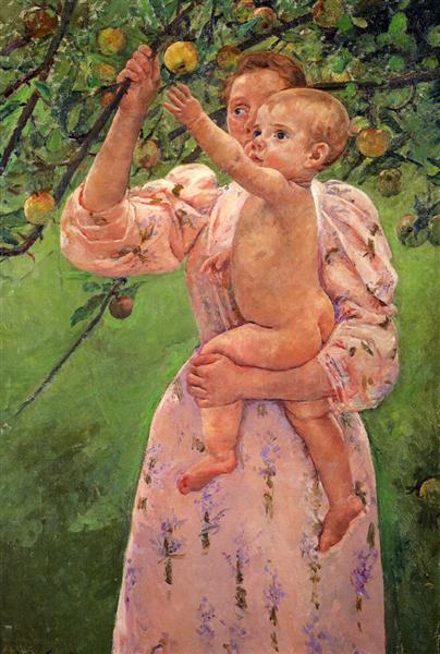 M Cassatt - Baby reaching for an apple - 1893
