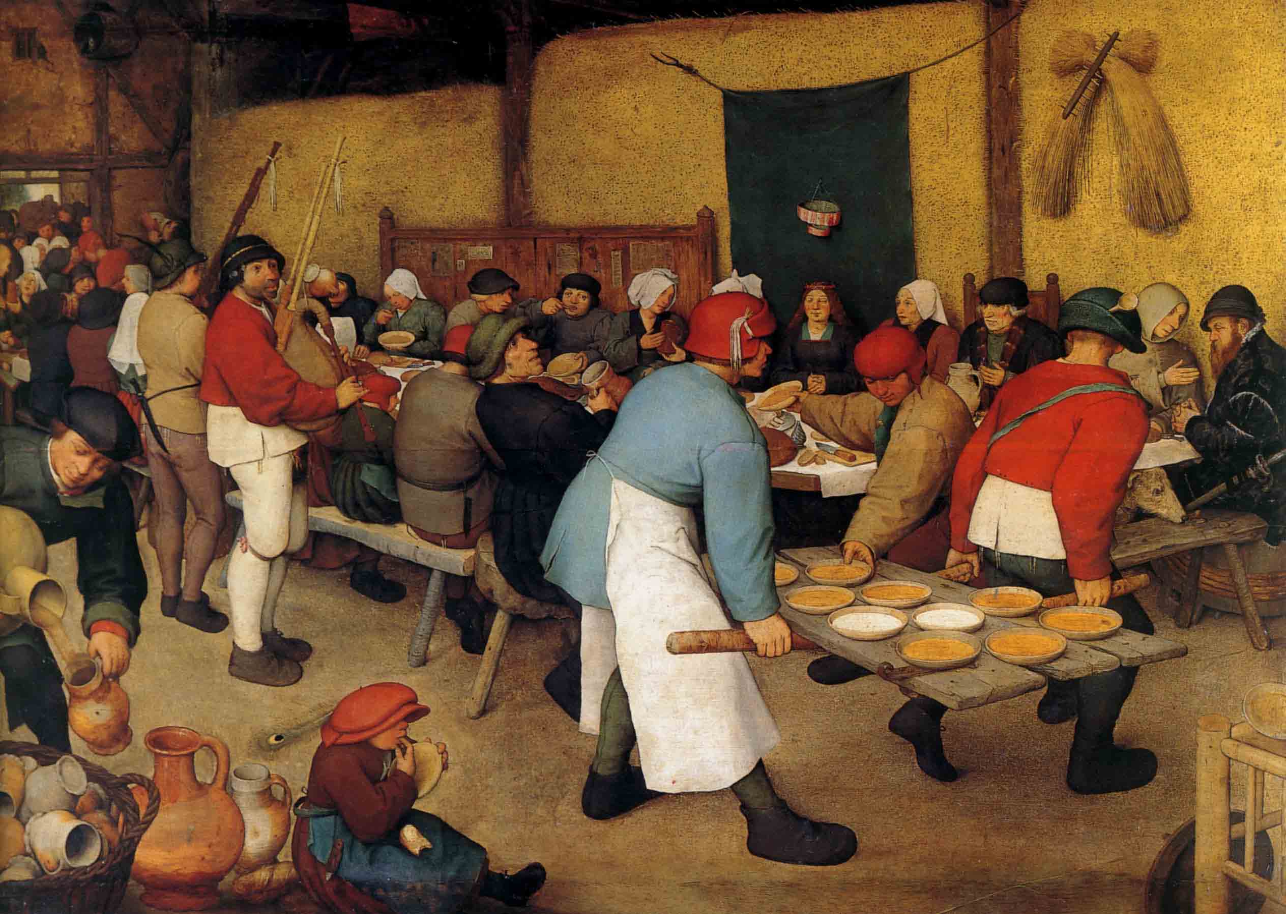 Pieter Bruegel, el viejo - c1568 - Banquete de boda - hacia 1616