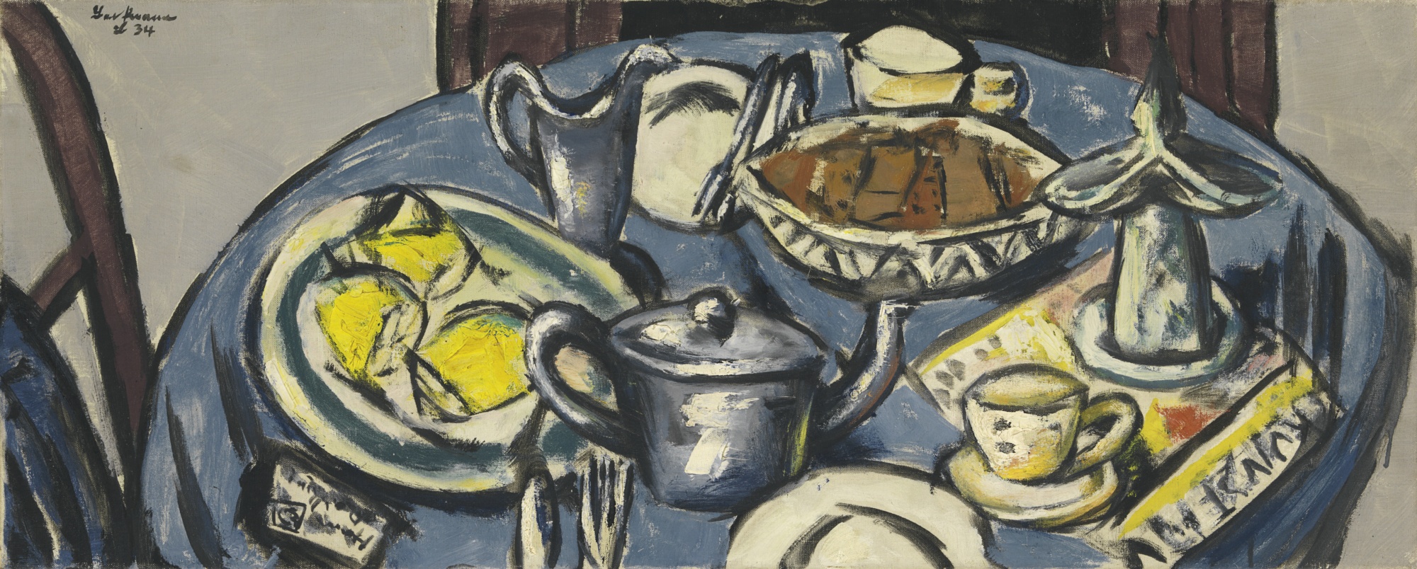 M Beckmann - La mesa del desayuno azul 1934