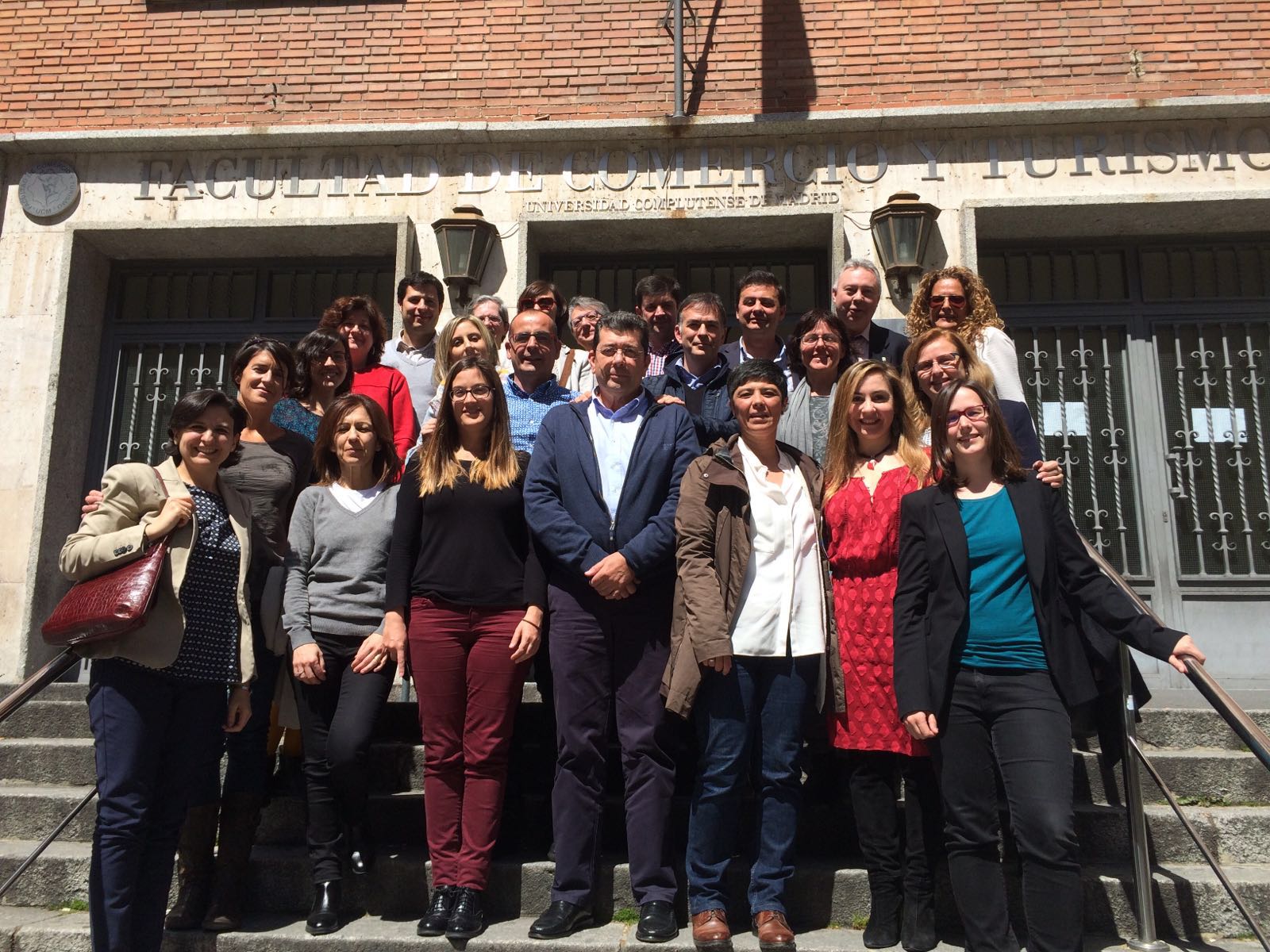 Participantes de la XXXI Reunión de la RedINTUR en Madrid (Facultad de Comercio y Turismo, 7 de abril de 2016)