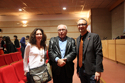 Carmen Arocena, Roman Gubern y Francisco A. Zurian