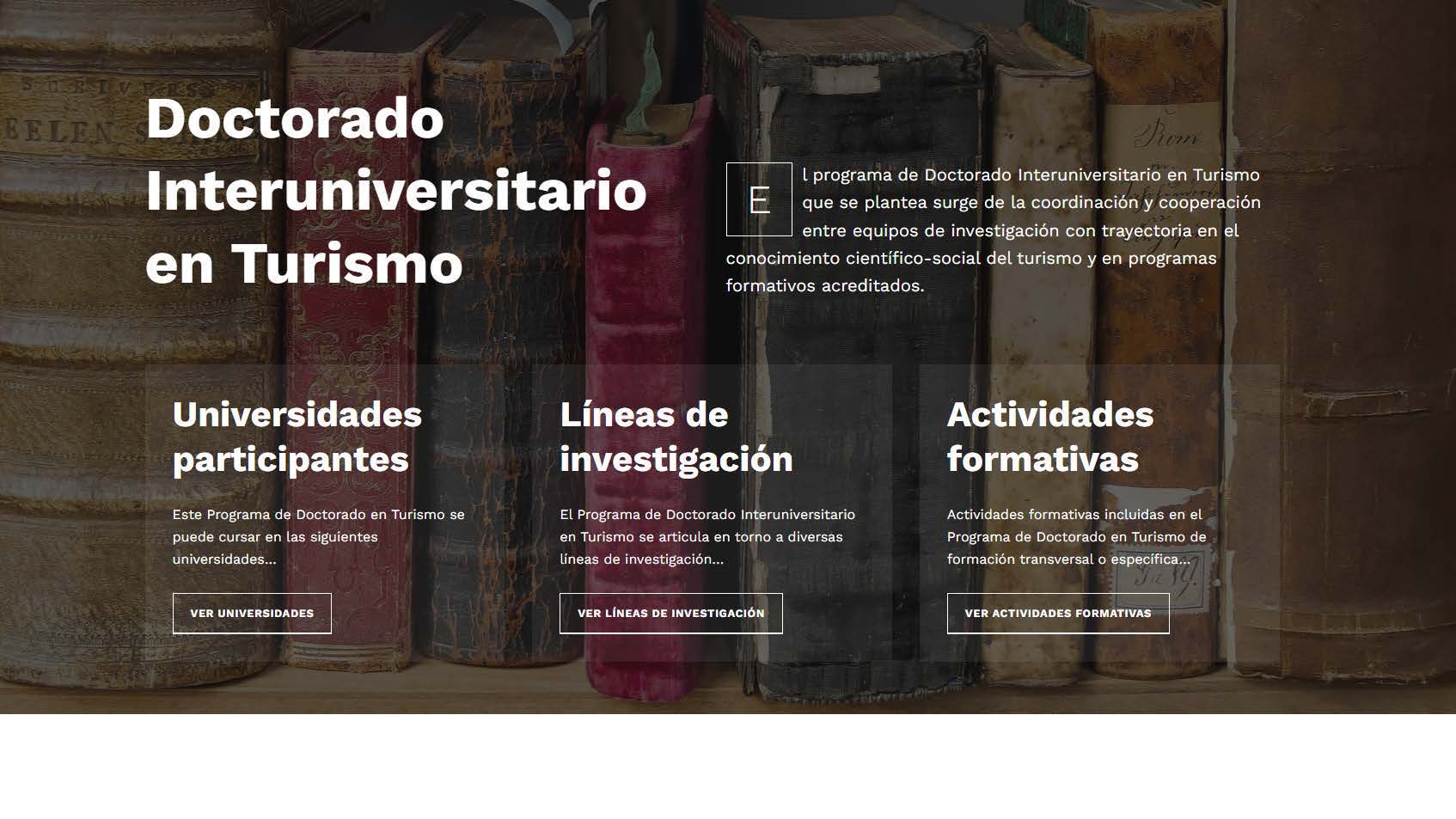 Información sobre acceso Doctorado Interuniversitario en Turismo