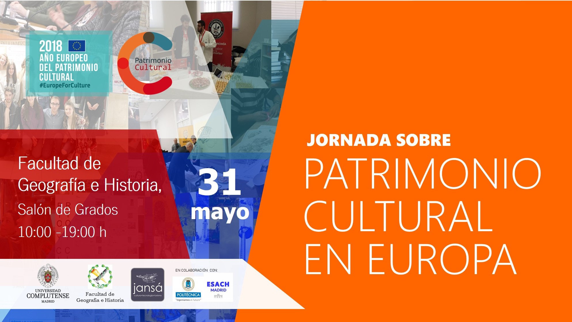 Jornada UCM El Patrimonio Cultural en Europa (mayo de 2019)