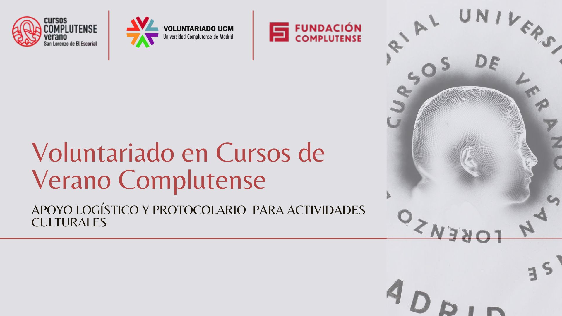 VOLUNTARIADO EN CURSOS DE VERANO COMPLUTENSE 