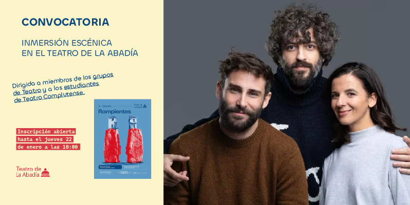 ¿Eres miembro de un grupo o estudiante de teatro? ¡No dejes pasar esta oportunidad!