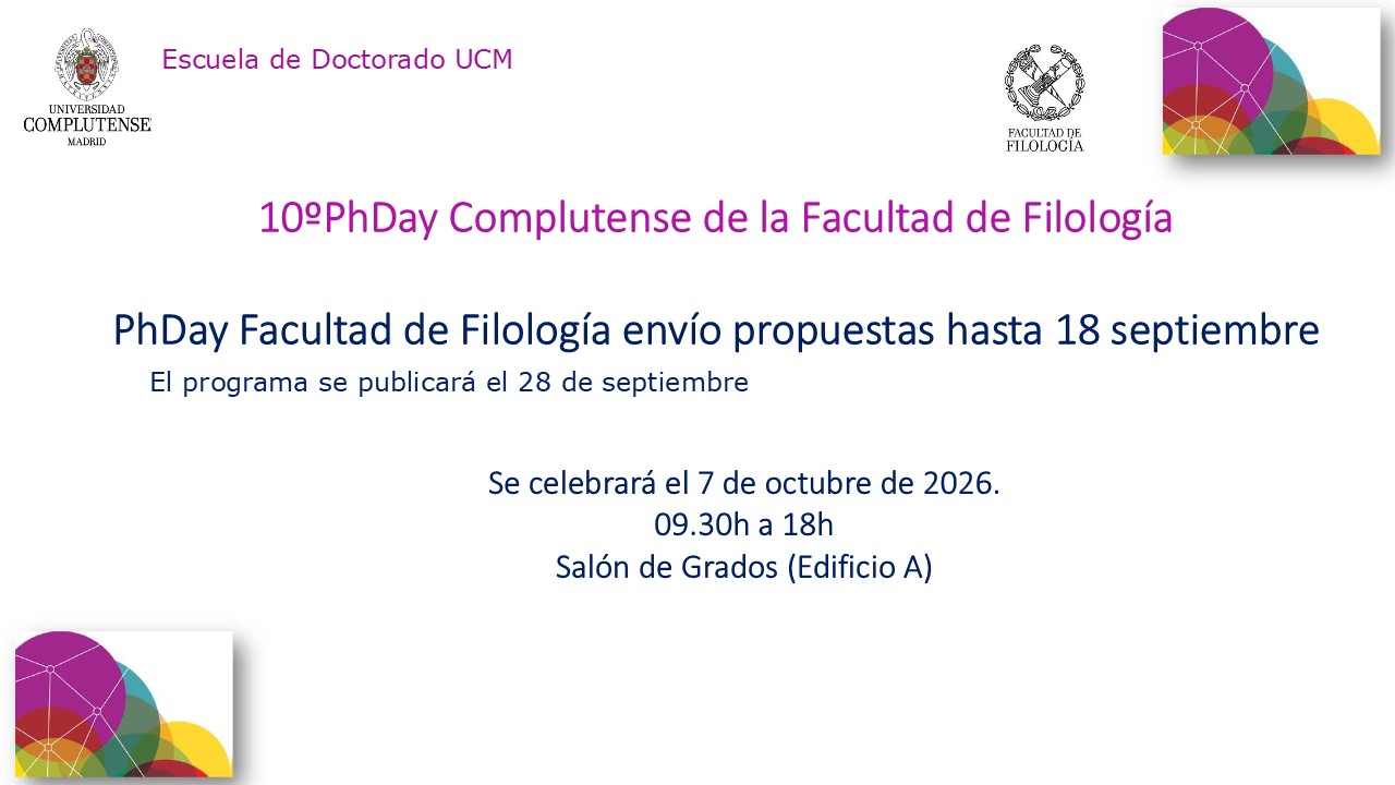 10ºPhDay Complutense de la Facultad de Filología