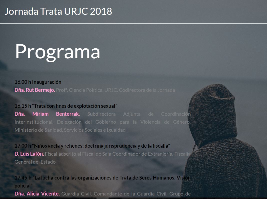 Jornada sobre Trata de Seres Humanos, 18 de abril de 2018