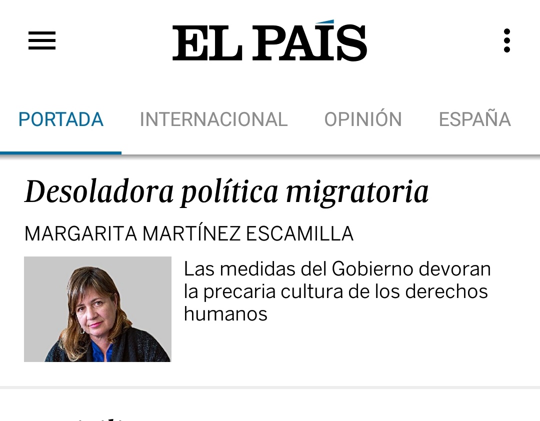"Desoladora política migratoria", artículo de opinión por Margarita Martínez Escamilla